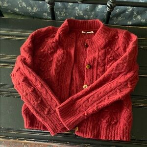Doen red cardigan